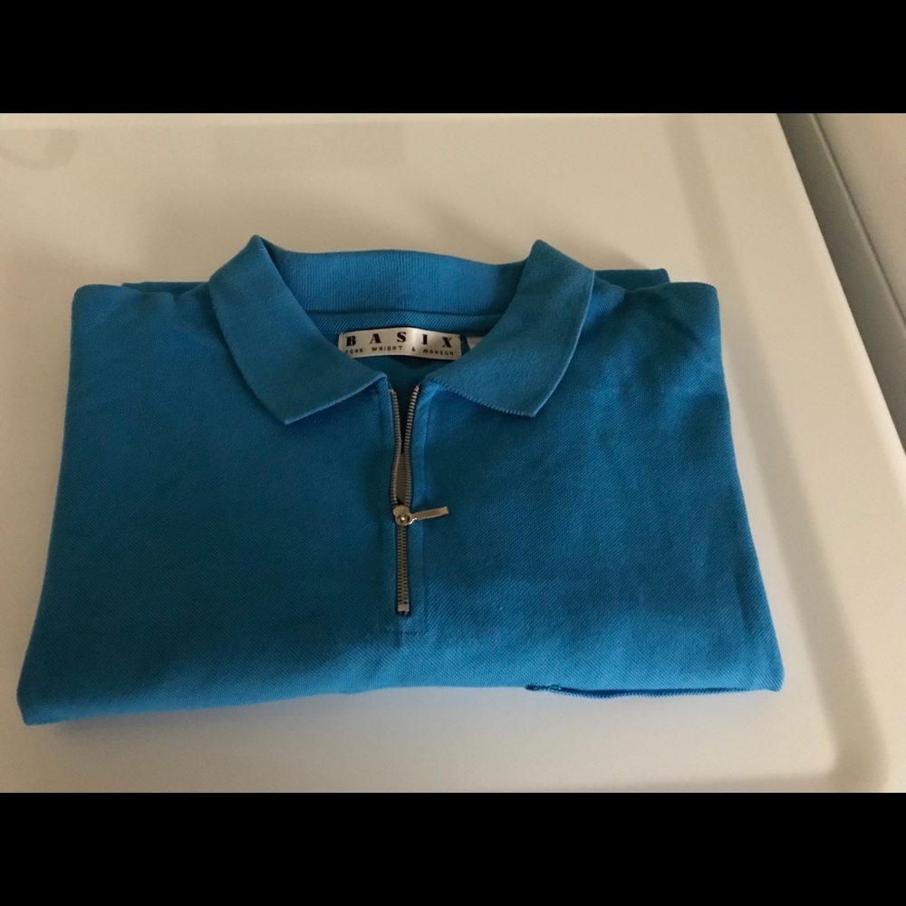 Basix 3/4 zip polo shirt. NWT